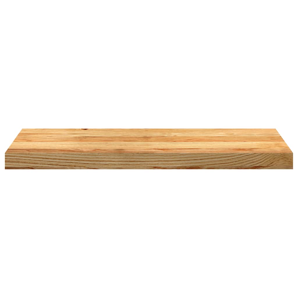 trappemåtter 12 stk. lysebrun 70x30x2 cm massivt egetræ