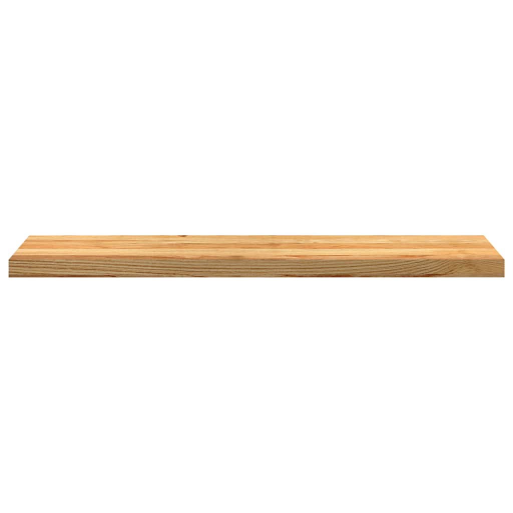 trappemåtter 12 stk. lysebrun 110x30x2 cm massivt egetræ