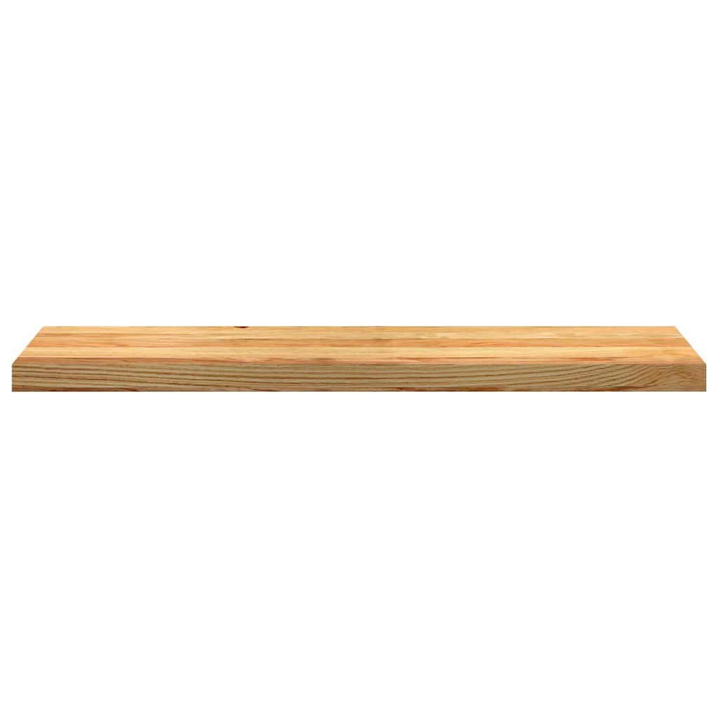 trappemåtter 16 stk. lysebrun 100x30x2 cm massivt egetræ
