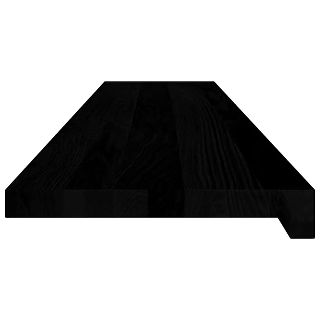 trappemåtter 8 stk. brunsort 120x30x2 cm massivt egetræ