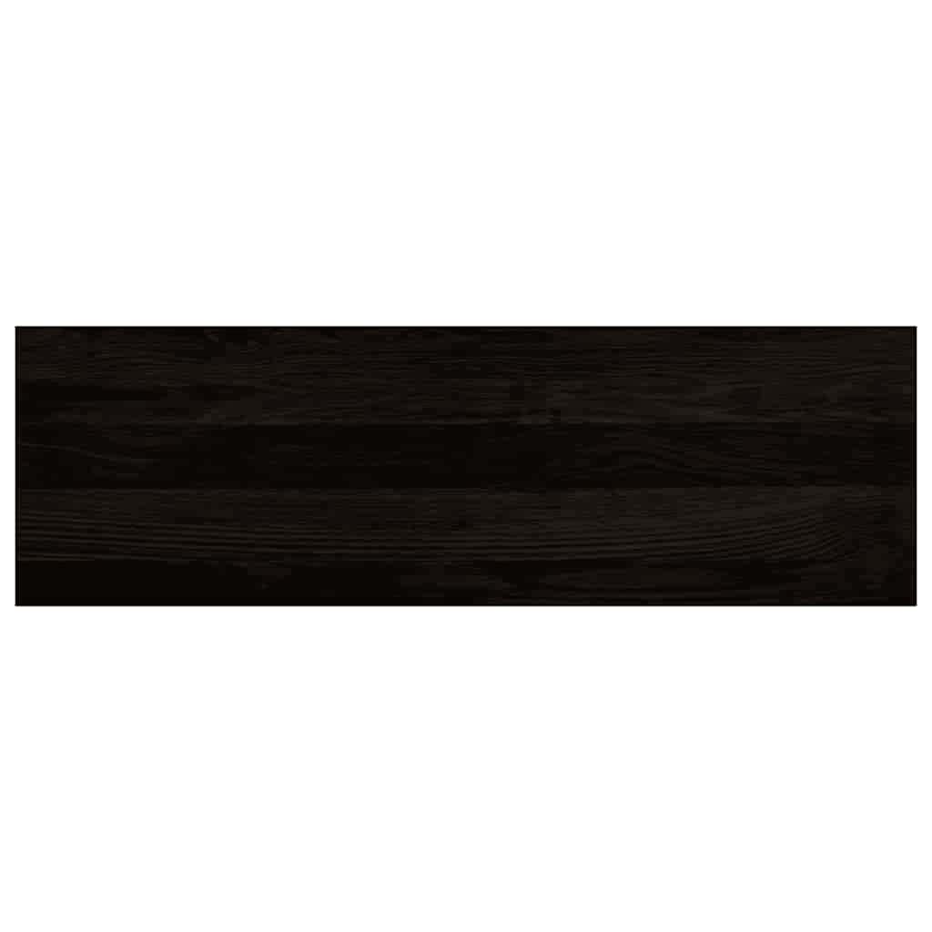 trappemåtter 12 stk. brunsort 80x25x2 cm massivt egetræ