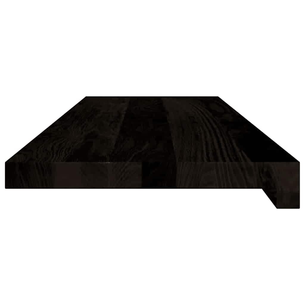 trappemåtter 12 stk. brunsort 80x25x2 cm massivt egetræ