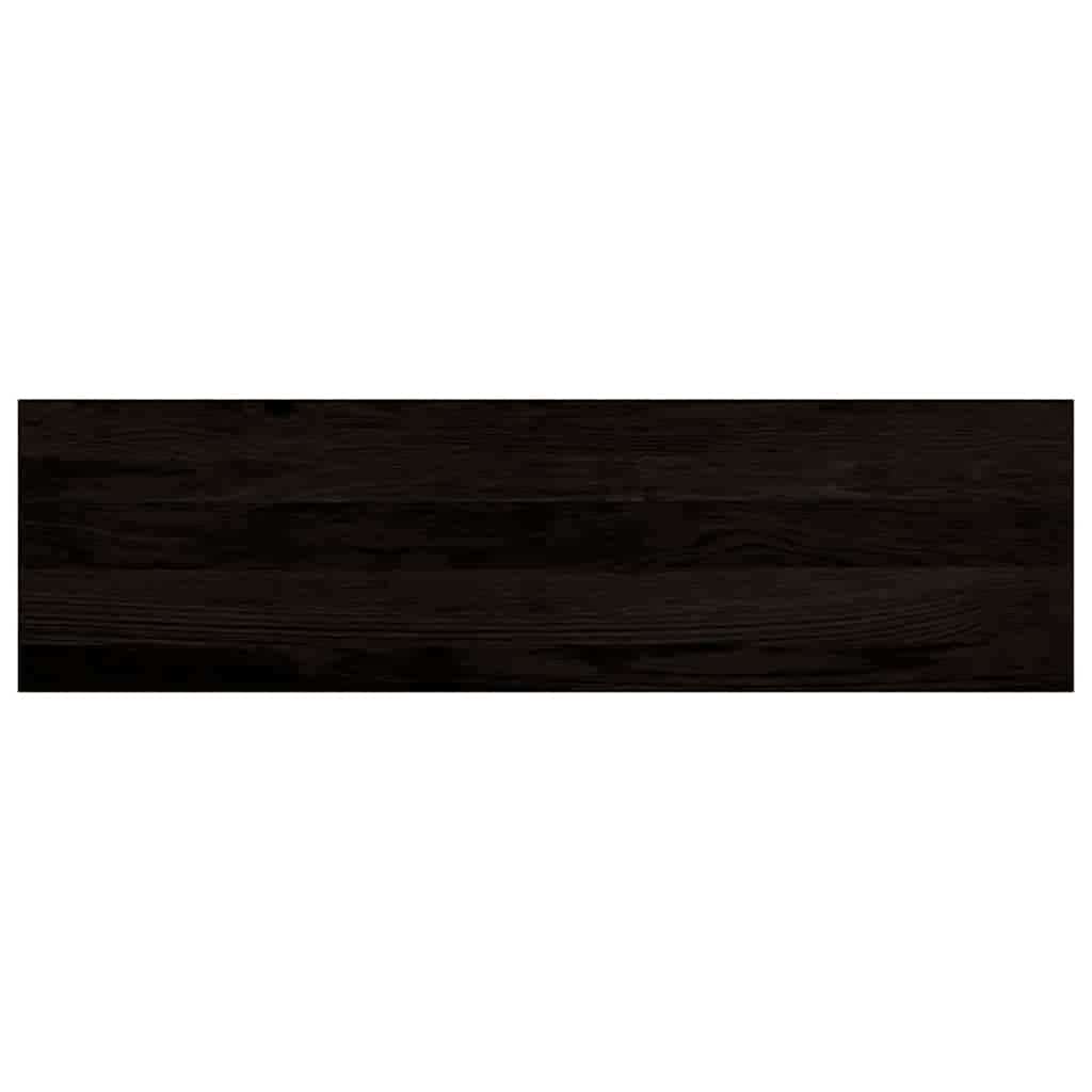 trappemåtter 12 stk. brunsort 90x25x2 cm massivt egetræ