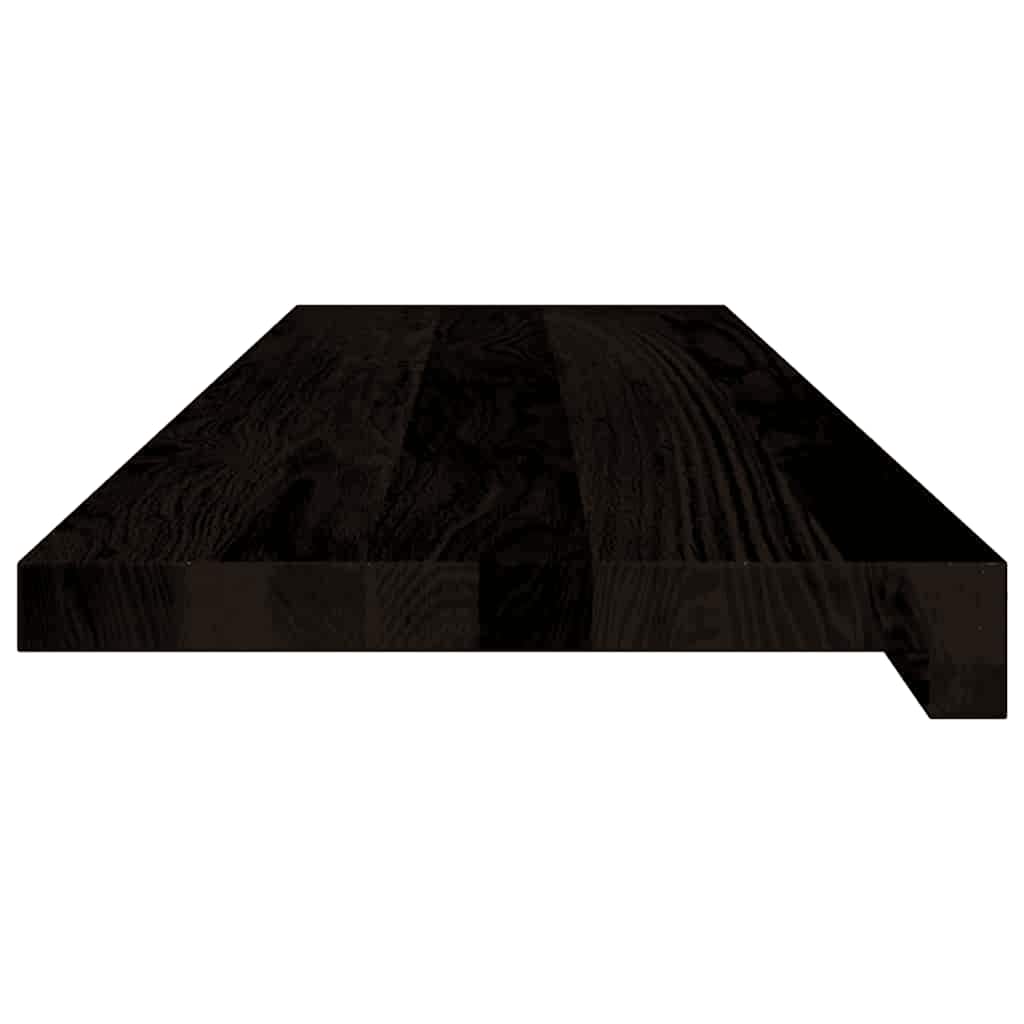 trappemåtter 12 stk. brunsort 90x25x2 cm massivt egetræ
