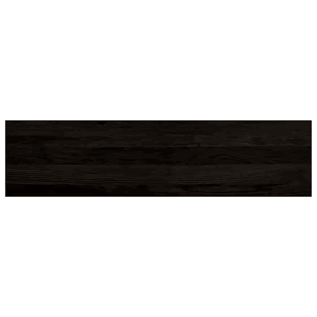 trappemåtter 12 stk. brunsort 100x25x2 cm massivt egetræ