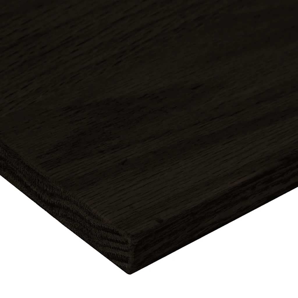 trappemåtter 12 stk. brunsort 100x25x2 cm massivt egetræ