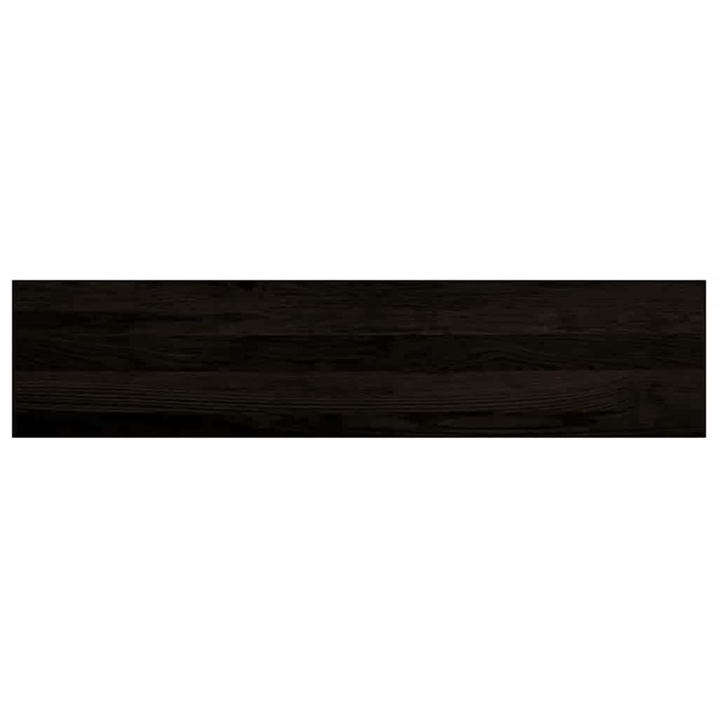 trappemåtter 12 stk. brunsort 110x25x2 cm massivt egetræ