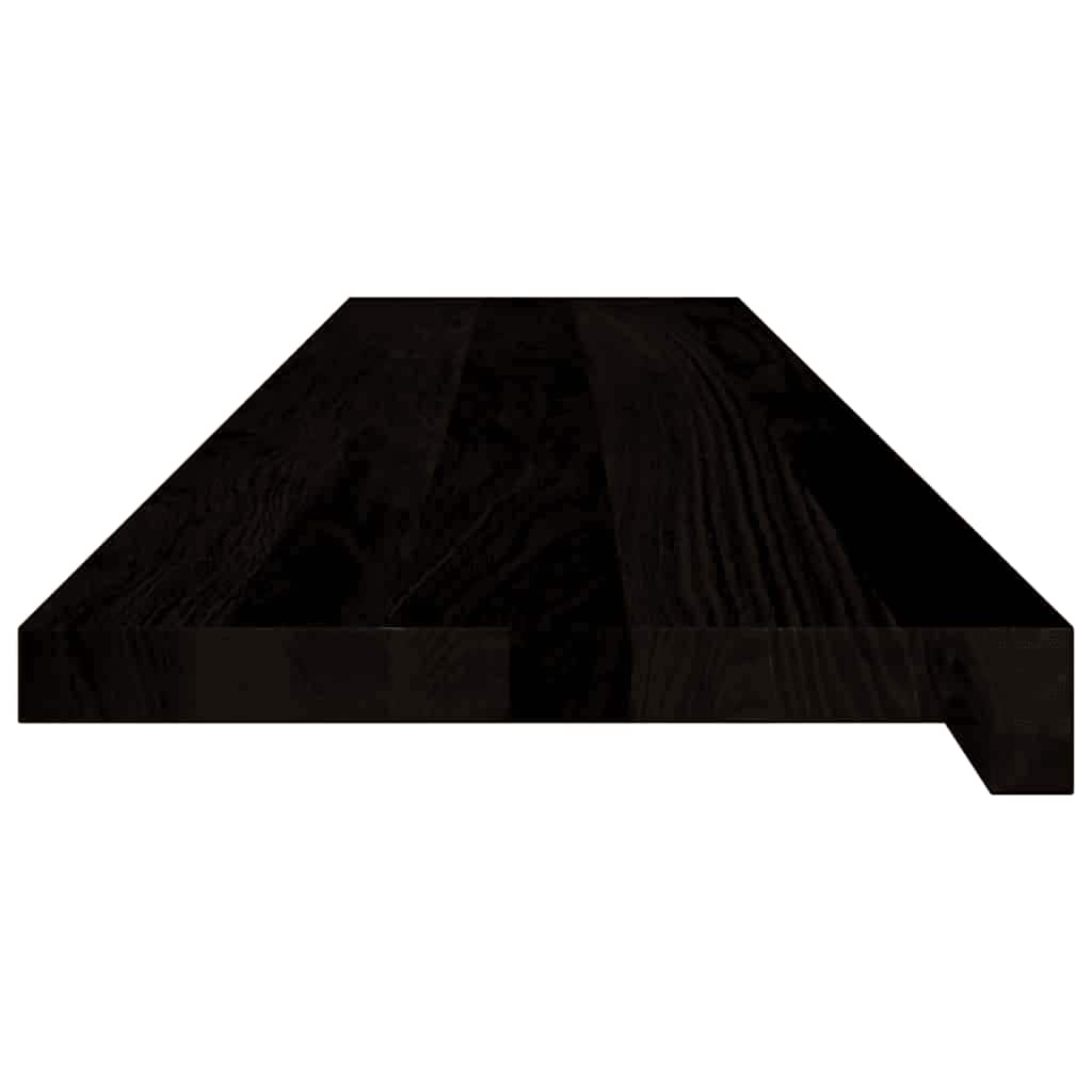 trappemåtter 12 stk. brunsort 110x25x2 cm massivt egetræ