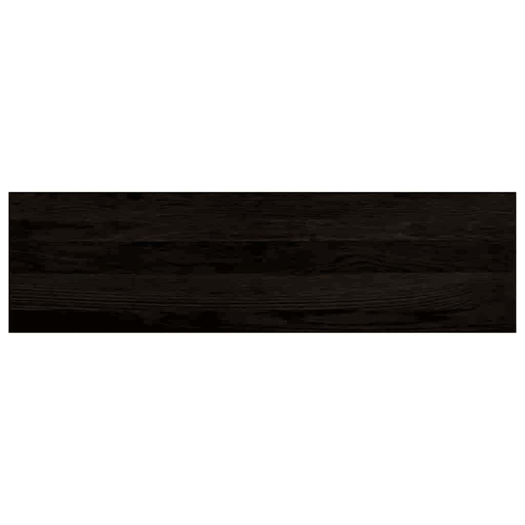 trappemåtter 12 stk. brunsort 90x30x2 cm massivt egetræ