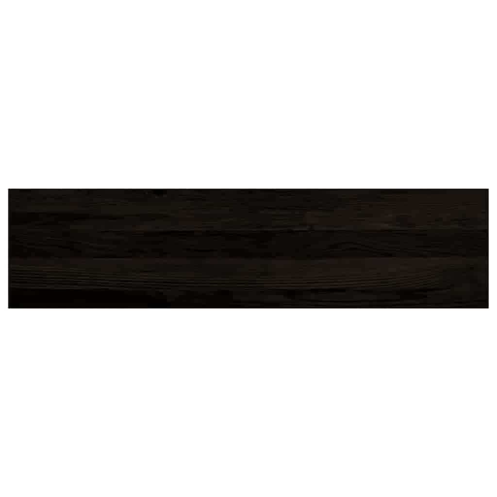 trappemåtter 12 stk. brunsort 100x30x2 cm massivt egetræ