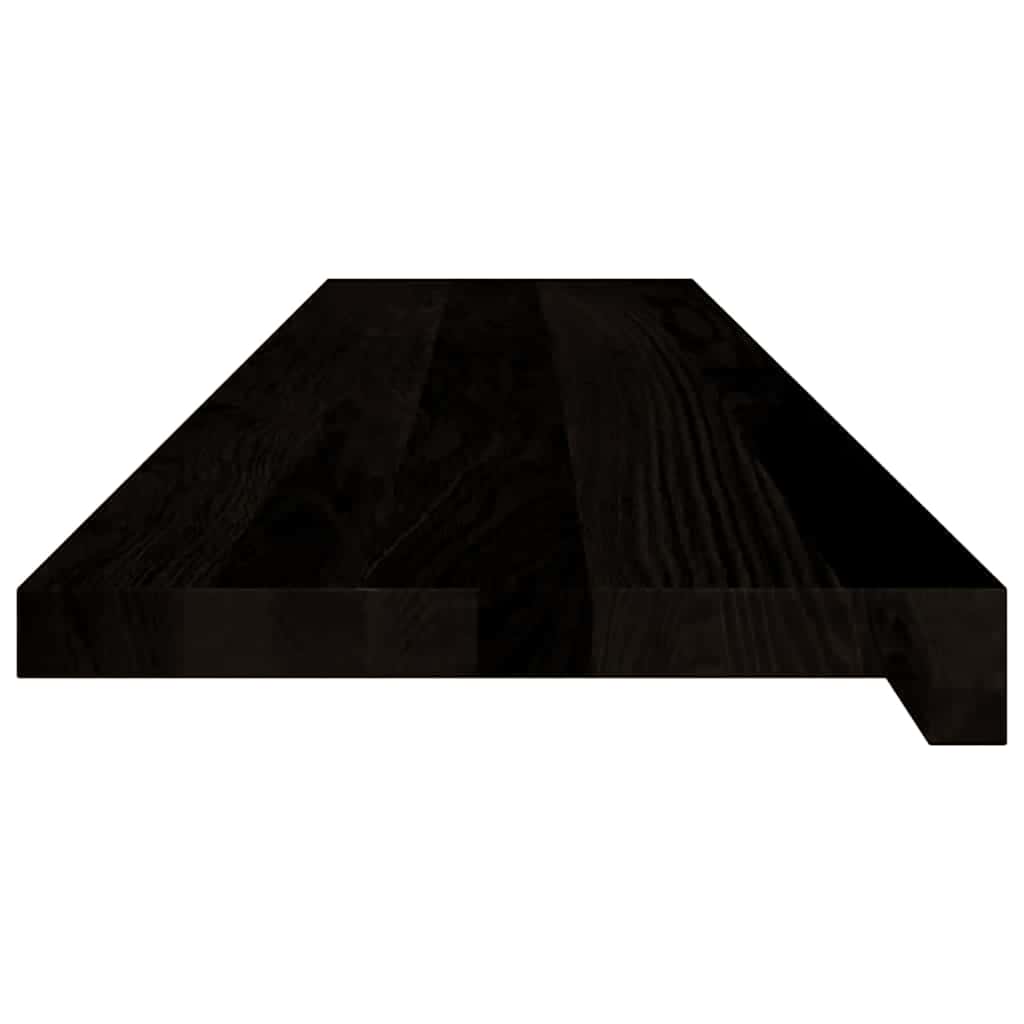trappemåtter 12 stk. brunsort 110x30x2 cm massivt egetræ