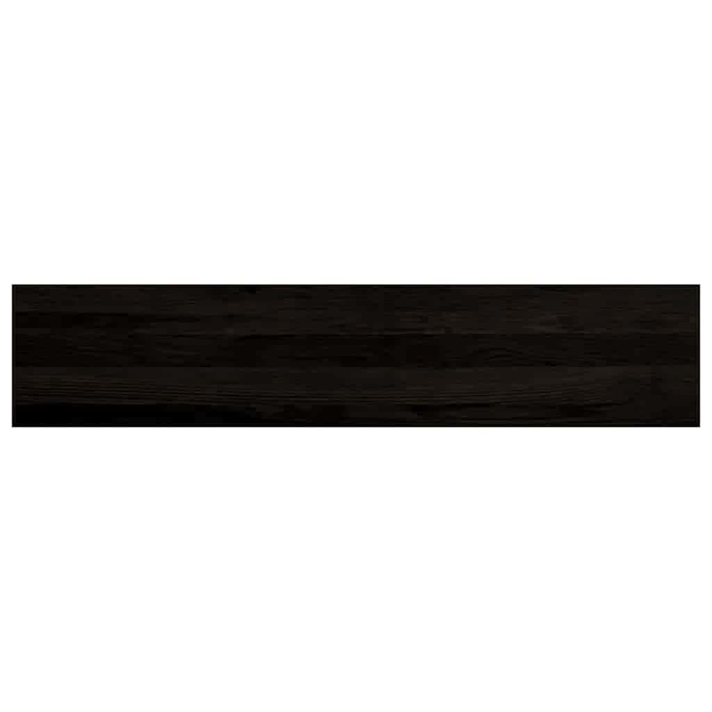 trappemåtter 12 stk. brunsort 120x30x2 cm massivt egetræ