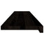 trappemåtter 12 stk. brunsort 120x30x2 cm massivt egetræ