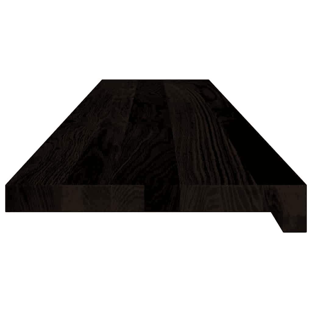 trappemåtter 16 stk. brunsort 120x25x2 cm massivt egetræ