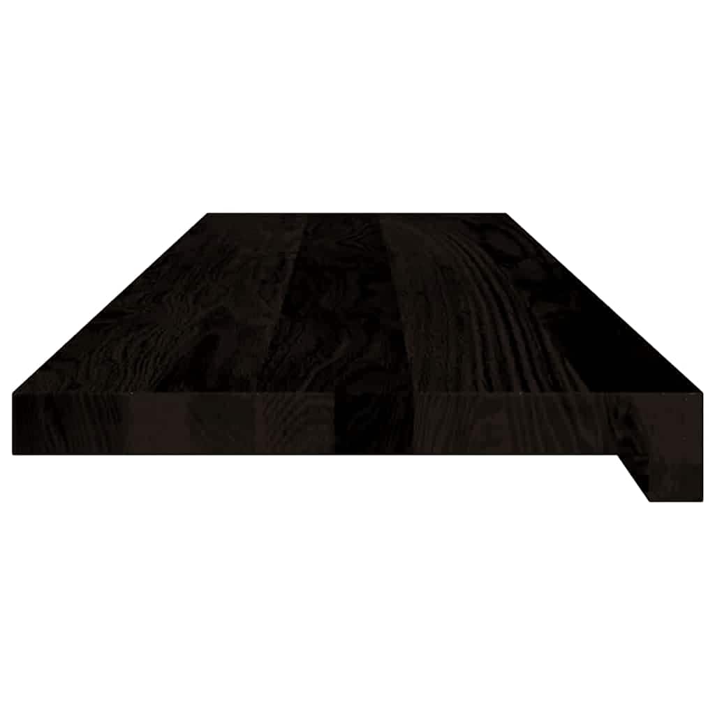 trappemåtter 16 stk. brunsort 90x30x2 cm massivt egetræ