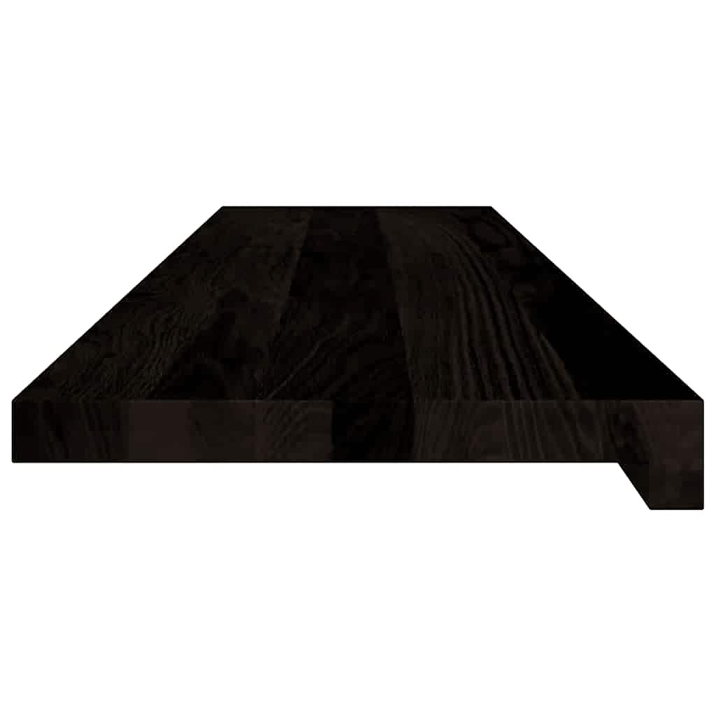 trappemåtter 16 stk. brunsort 100x30x2 cm massivt egetræ