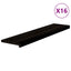 trappemåtter 16 stk. brunsort 110x30x2 cm massivt egetræ