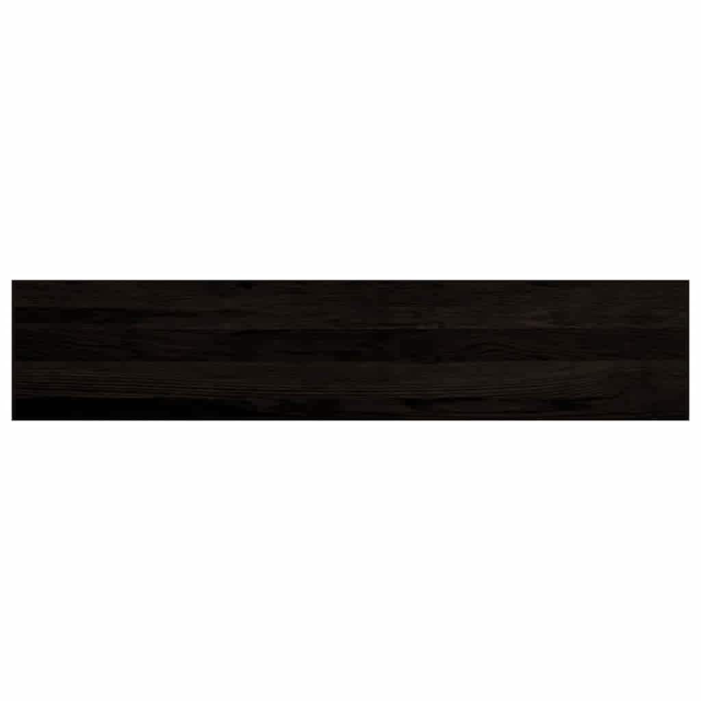 trappemåtter 16 stk. brunsort 120x30x2 cm massivt egetræ