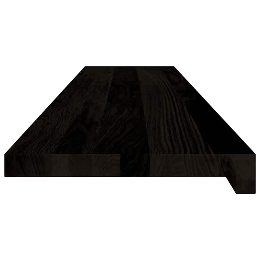 trappemåtter 16 stk. brunsort 120x30x2 cm massivt egetræ