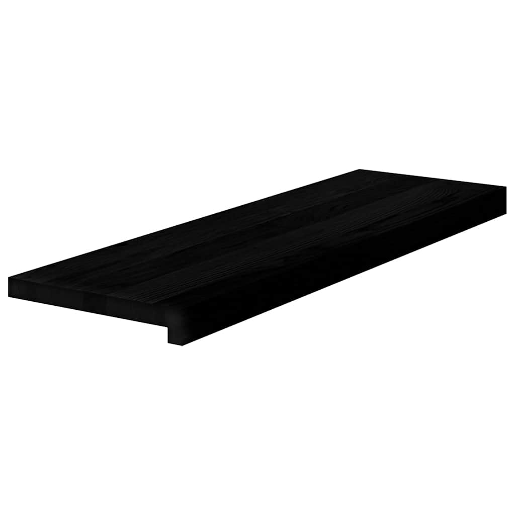 trappemåtter 20 stk. brunsort 80x25x2 cm massivt egetræ