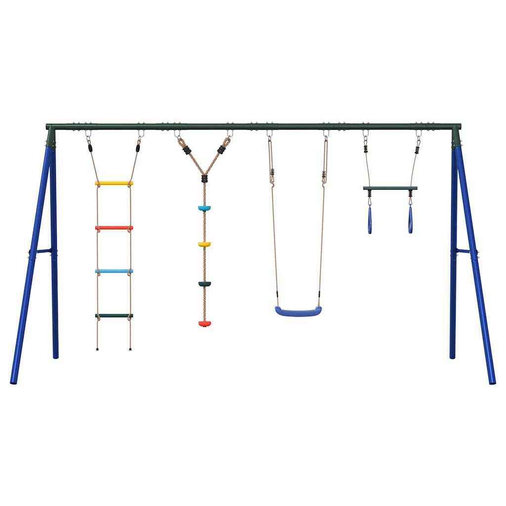 gyngestativ med gynge + trapez + stige og rebgynge
