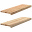trappemåtter 2 stk ubehandlet 80x30x2 cm massivt egetræ