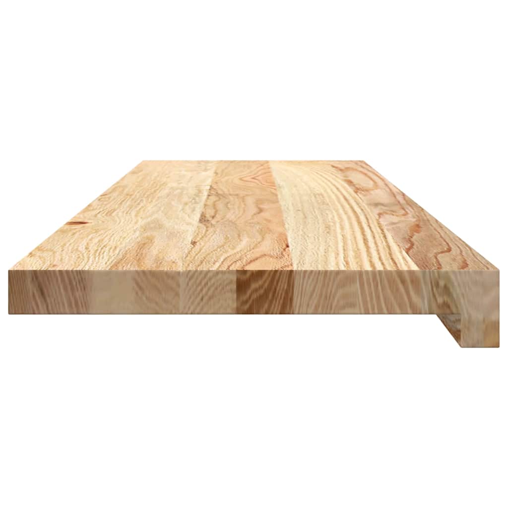 trappemåtter 2 stk ubehandlet 80x30x2 cm massivt egetræ
