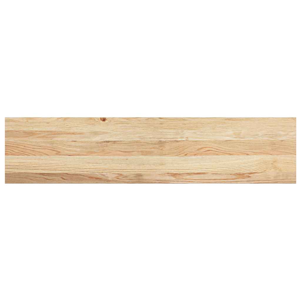trappemåtter 2 stk ubehandlet 110x30x2 cm massivt egetræ