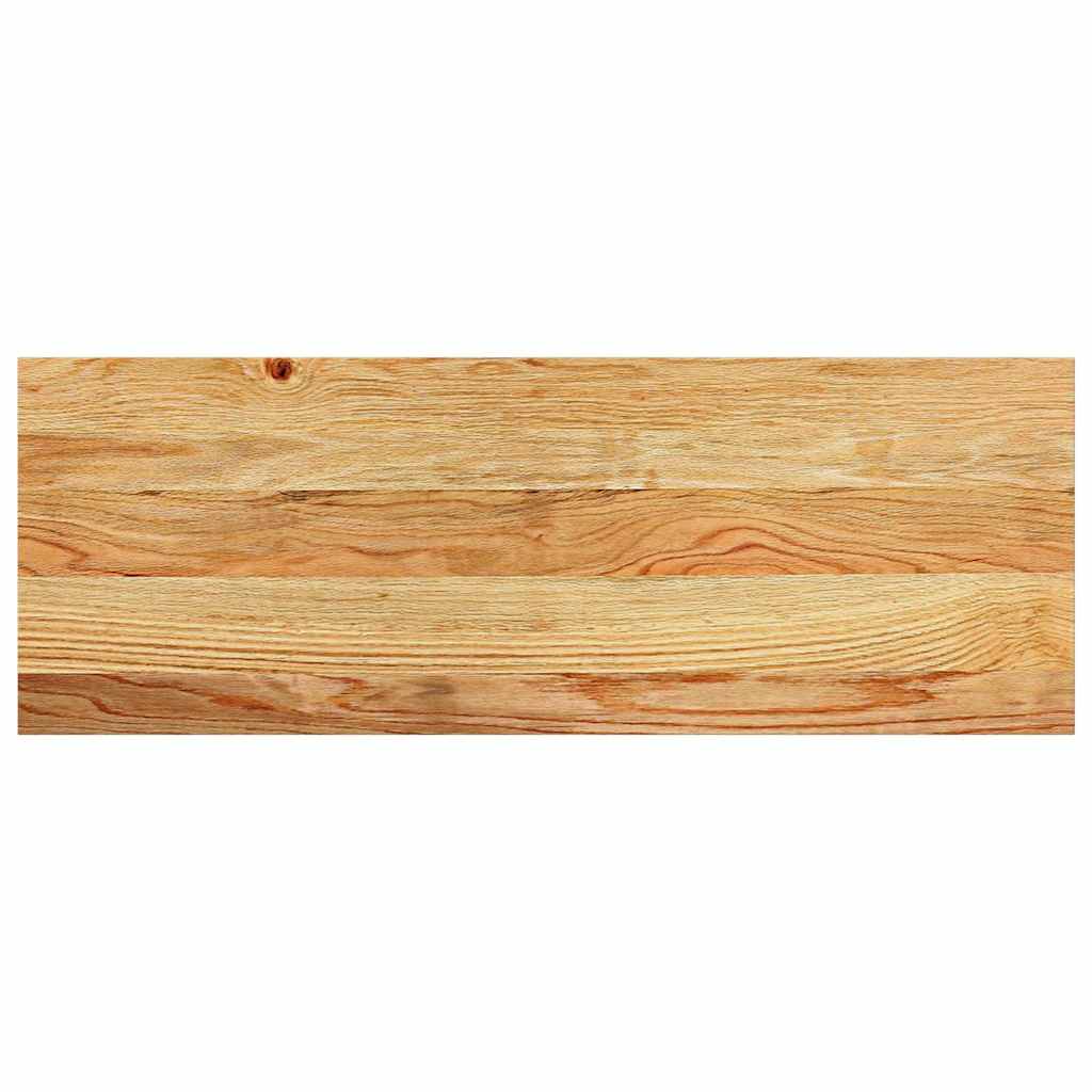 trappemåtter 2 stk lysebrun 70x25x2 cm massivt egetræ