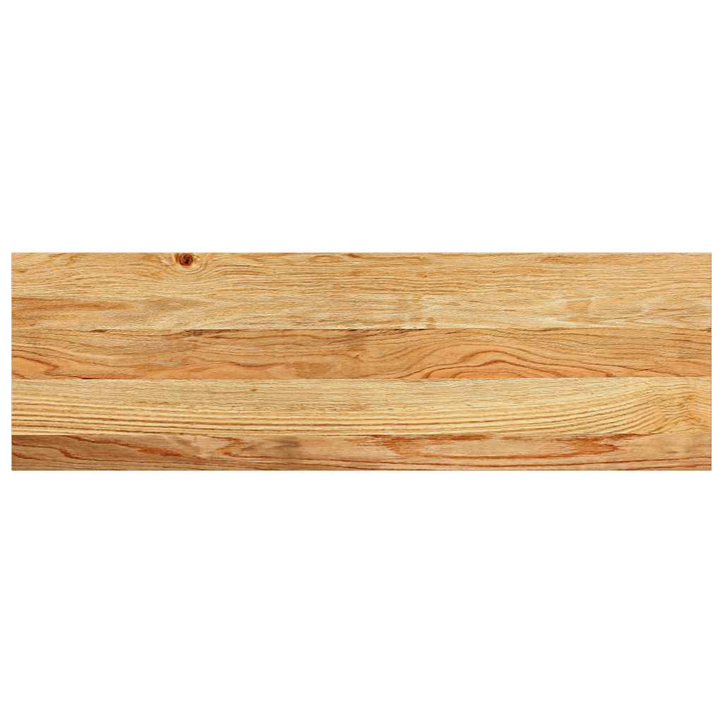 trappemåtter 2 stk lysebrun 80x25x2 cm massivt egetræ