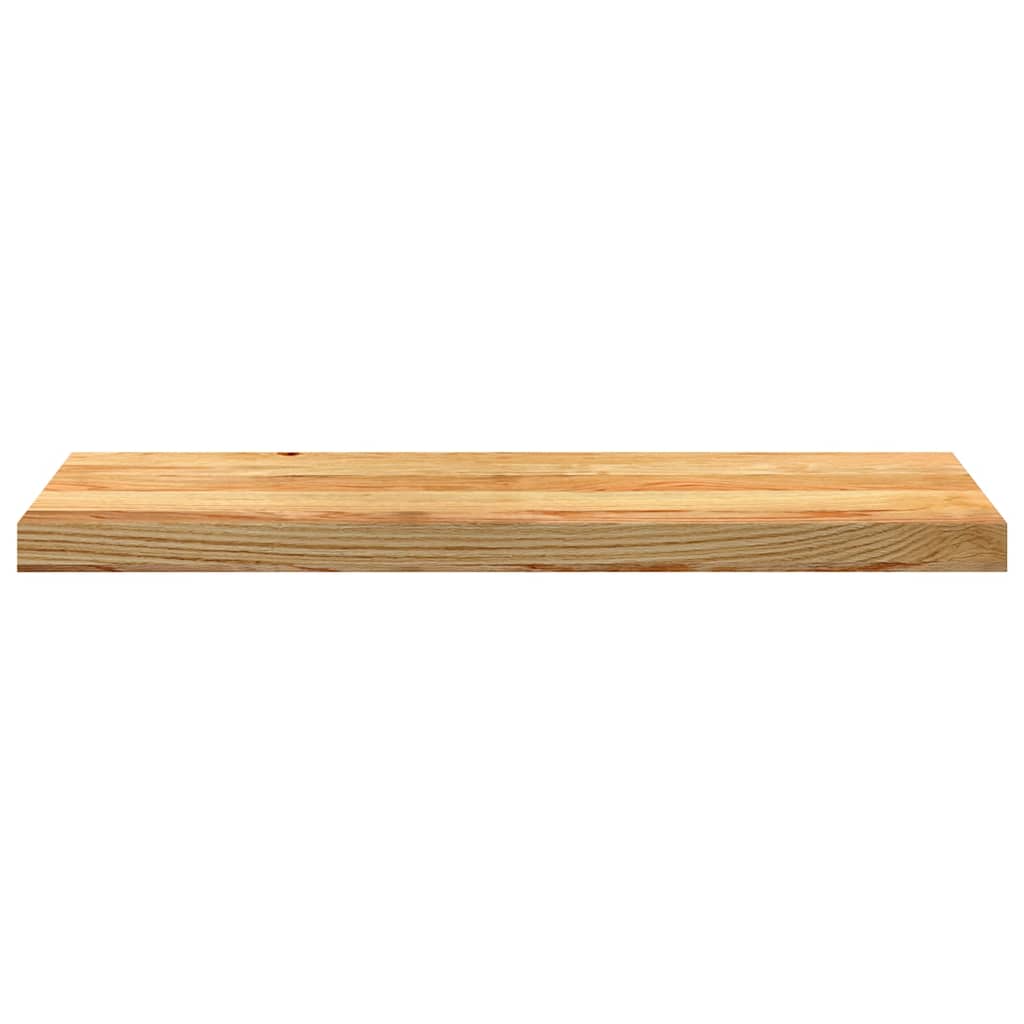 trappemåtter 2 stk lysebrun 80x25x2 cm massivt egetræ