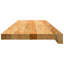 trappemåtter 2 stk lysebrun 80x25x2 cm massivt egetræ