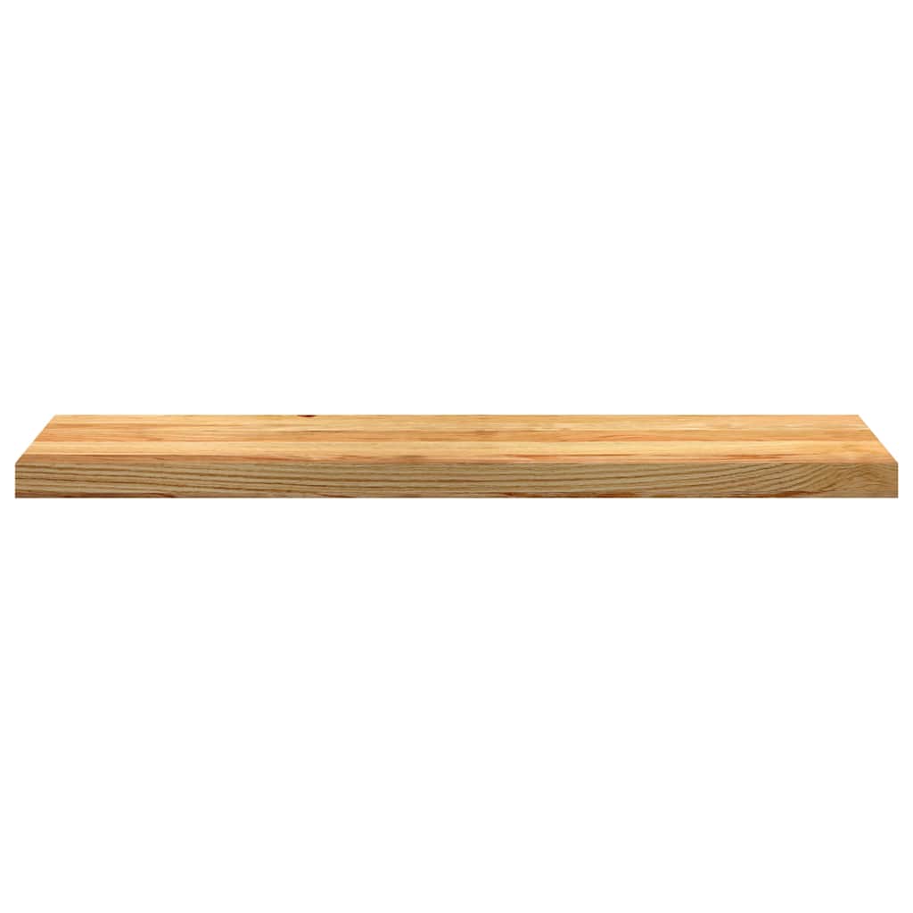 trappemåtter 2 stk lysebrun 100x25x2 cm massivt egetræ