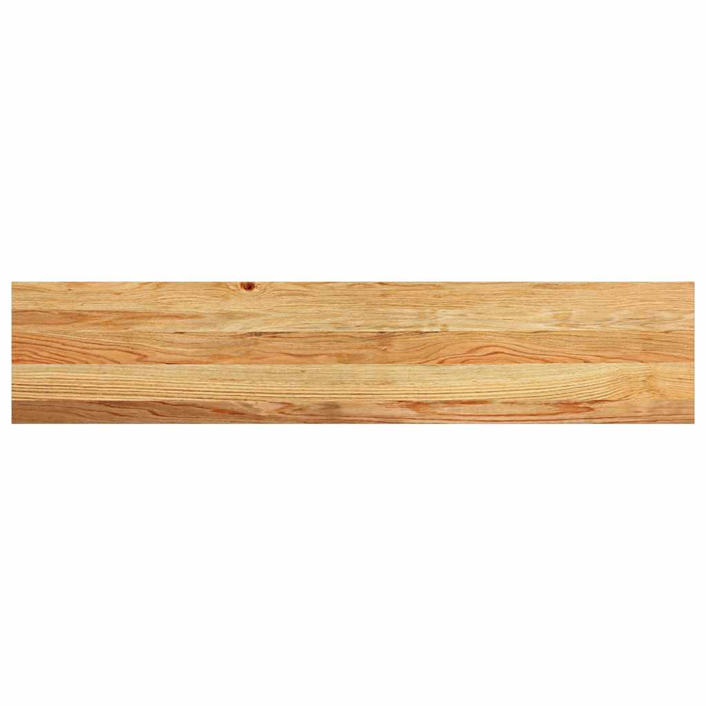 trappemåtter 2 stk lysebrun 120x25x2 cm massivt egetræ