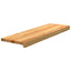 trappemåtter 2 stk lysebrun 80x30x2 cm massivt egetræ