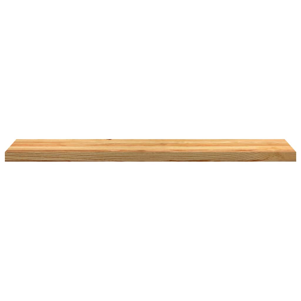 trappemåtter 2 stk lysebrun 120x30x2 cm massivt egetræ