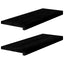 trappemåtter 2 stk. brunsort 70x25x2 cm massivt egetræ