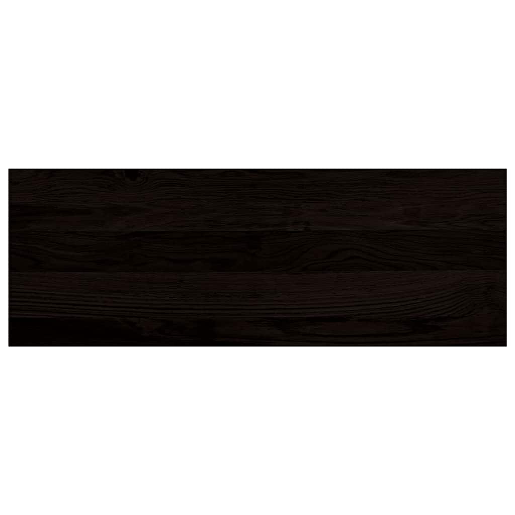 trappemåtter 2 stk. brunsort 70x30x2 cm massivt egetræ
