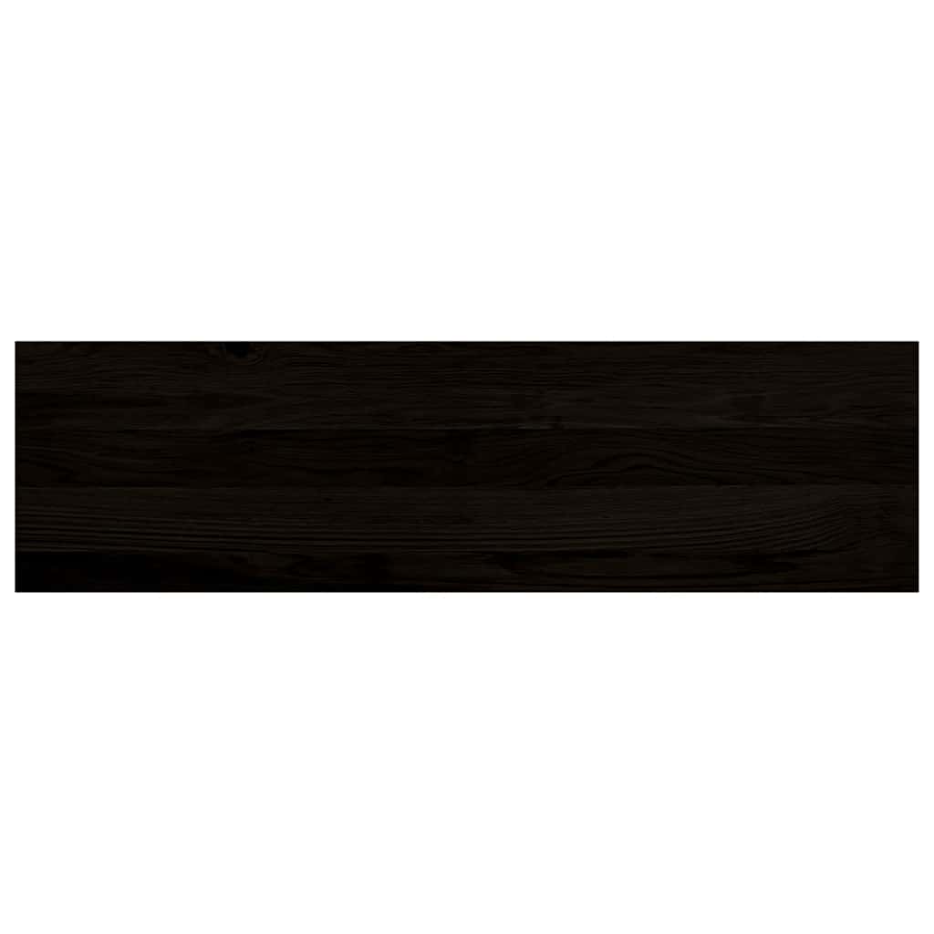 trappemåtter 2 stk. brunsort 90x30x2 cm massivt egetræ