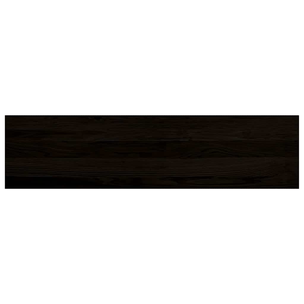 trappemåtter 2 stk. brunsort 100x30x2 cm massivt egetræ