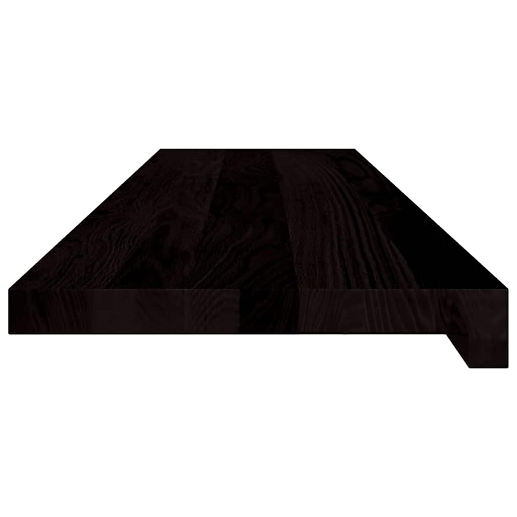 trappemåtter 2 stk. brunsort 100x30x2 cm massivt egetræ