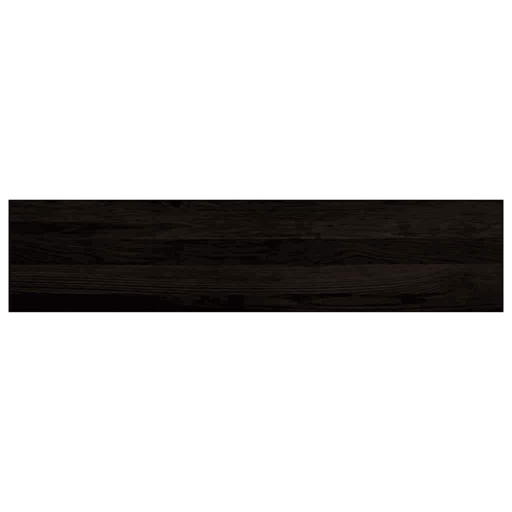 trappemåtter 2 stk. brunsort 110x30x2 cm massivt egetræ