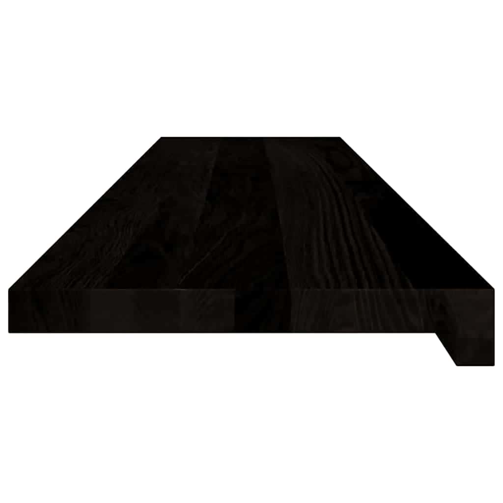 trappemåtter 2 stk. brunsort 110x30x2 cm massivt egetræ
