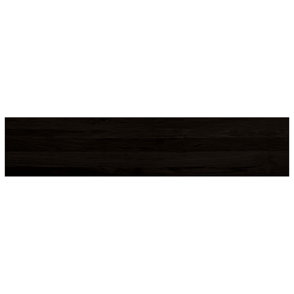 trappemåtter 2 stk. brunsort 120x30x2 cm massivt egetræ