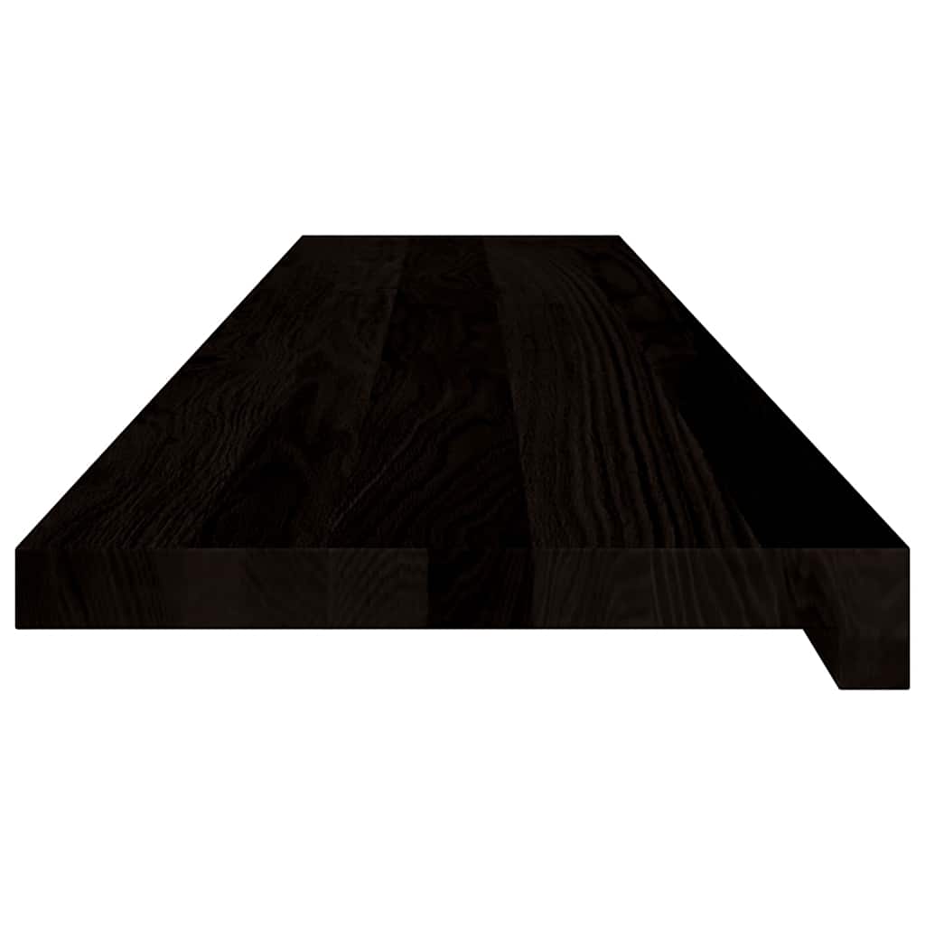 trappemåtter 2 stk. brunsort 120x30x2 cm massivt egetræ