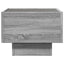 sofabord med Infinity LED-lys 40x40x30 cm grå sonoma-eg