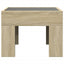 sengebord med Infinity LED-lys 40x40x30 cm sonoma-eg