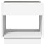 sengebord med Infinity LED-lys 50x50x50 cm hvid