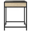 sengebord med Infinity LED-lys 40x40x51 cm sonoma-eg