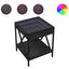 sengebord med Infinity LED-lys 40x40x49 cm sort